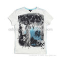 White round neck short sleeves boy kids top tshirt